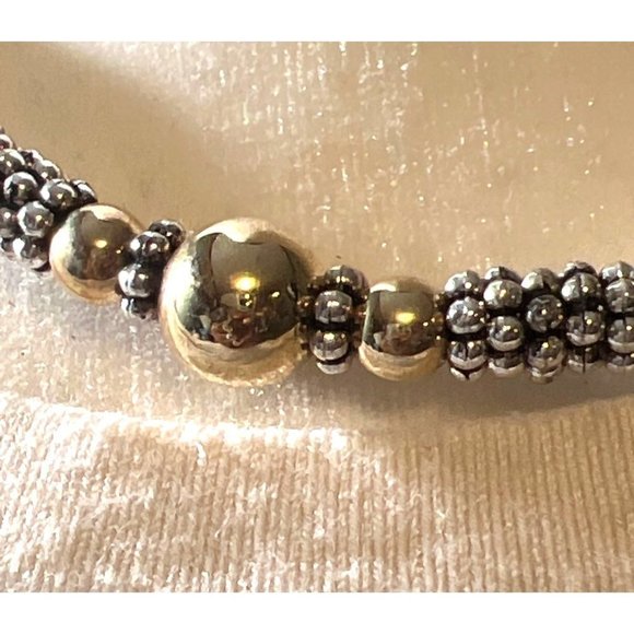 Vintage Napier Silver and Gold Necklace -- 16" - Picture 7 of 7